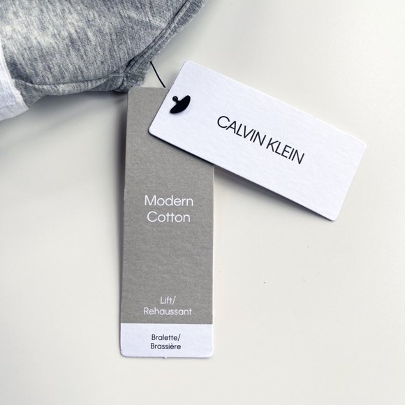 Calvin Klein Underwear Grey Heather Modern Cotton Lightly Lined Bralette size M - Picture 10 of 12